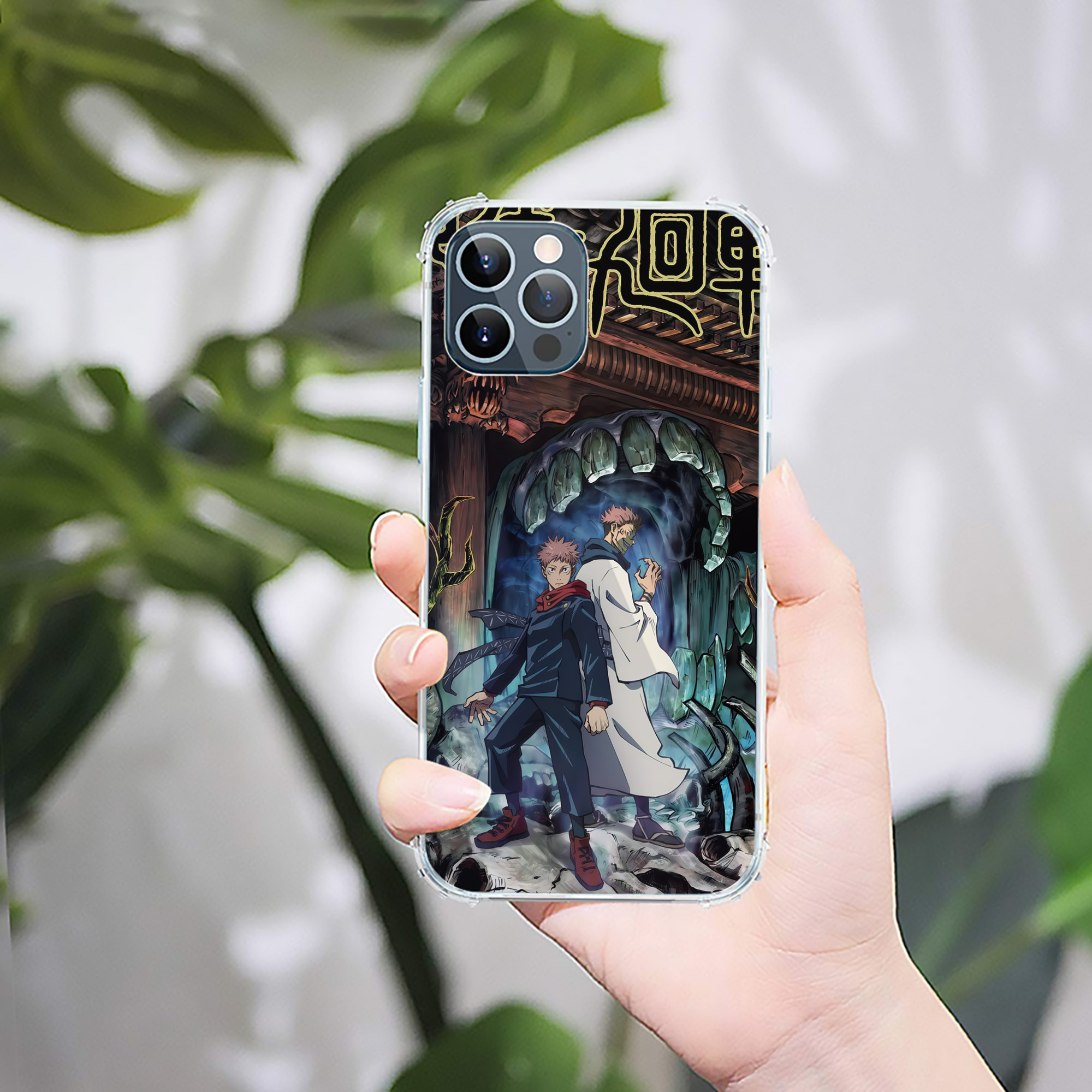 （画像用） 呪術廻戦 Jujutsu Kaisen 【iPhone 12シリーズ対応】透明スマホケース（クリアソフトケース）